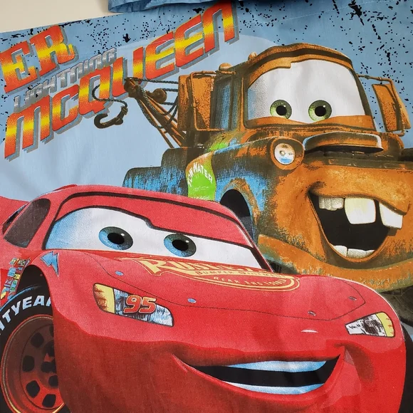 New Disney CARS pillow case and twin bedskirt - Picture 3 of 3